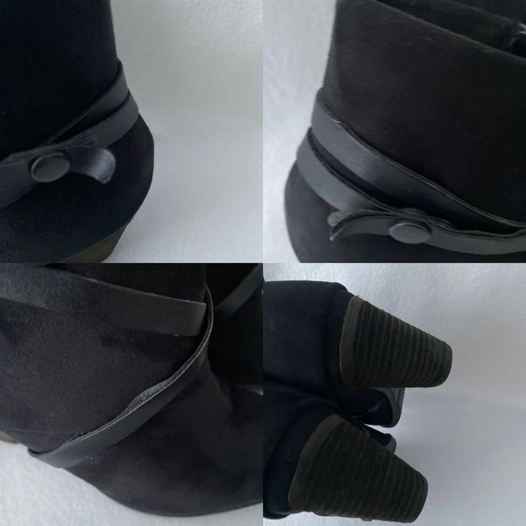 Crown Vintage Size 8M Black Block Heel Bootie. - Picture 6 of 8